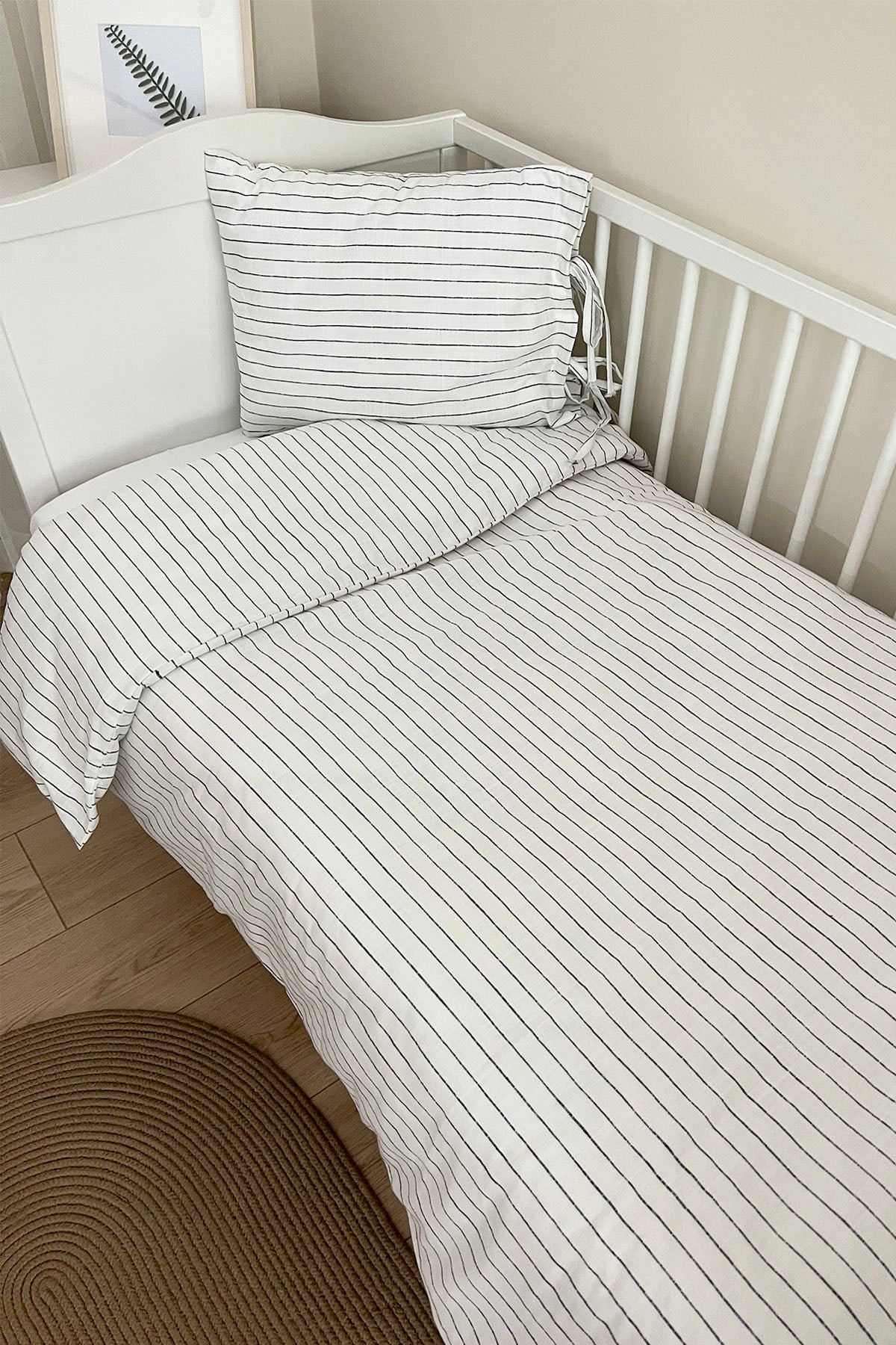 Linen Duvet Cover Set (100X150 - 35X45) - Thin Lined