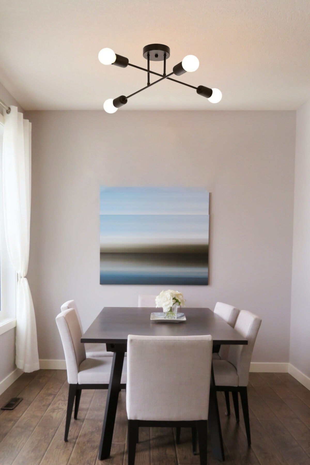 Spider Cross Modern Sports Ceiling Lamp Black Living Room - Kitchen - Bedroom 4-Plus Chandelier (Without Bulb)