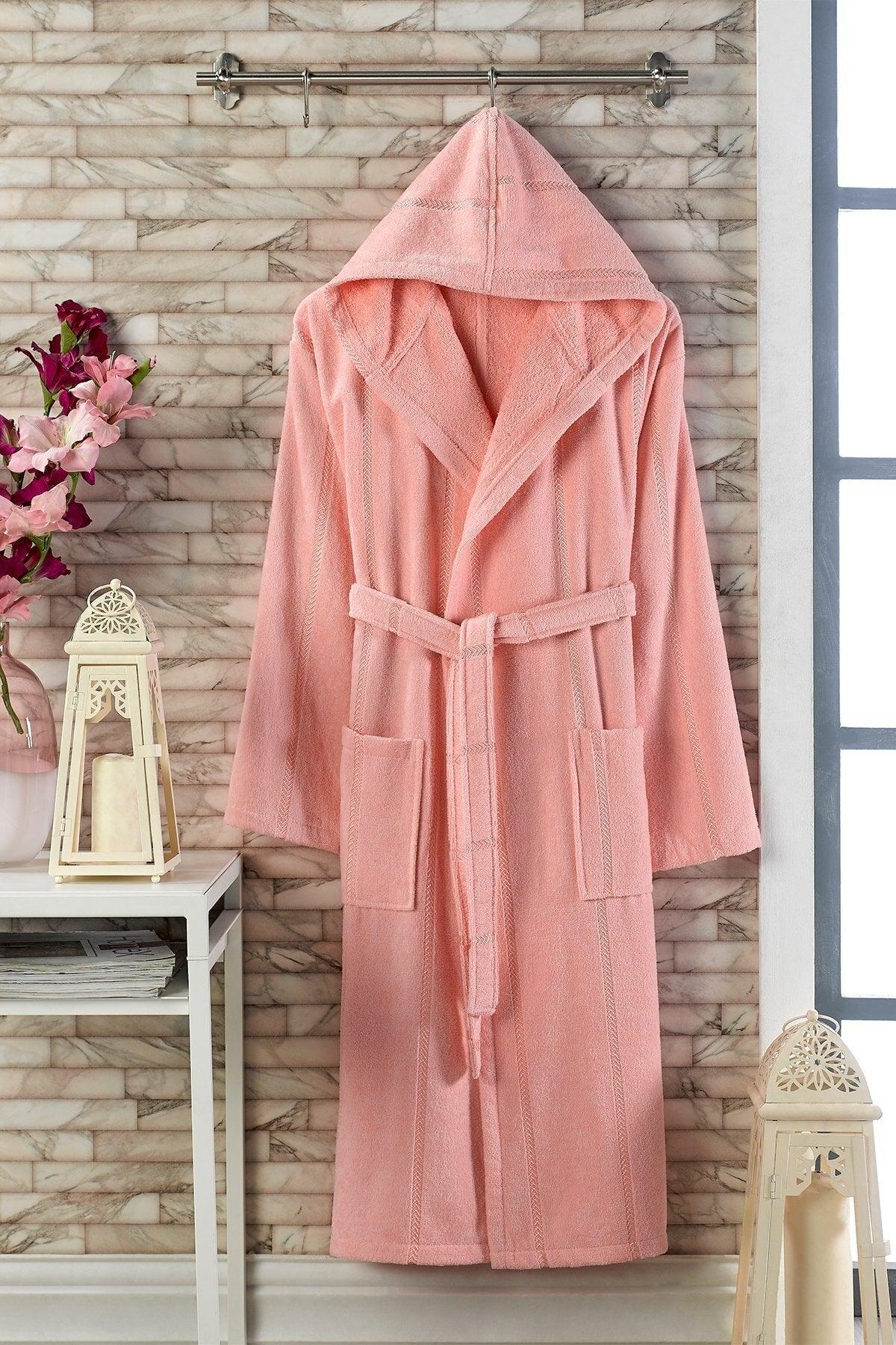 Cotton Velvet Hooded Unisex Bathrobe - Swordslife