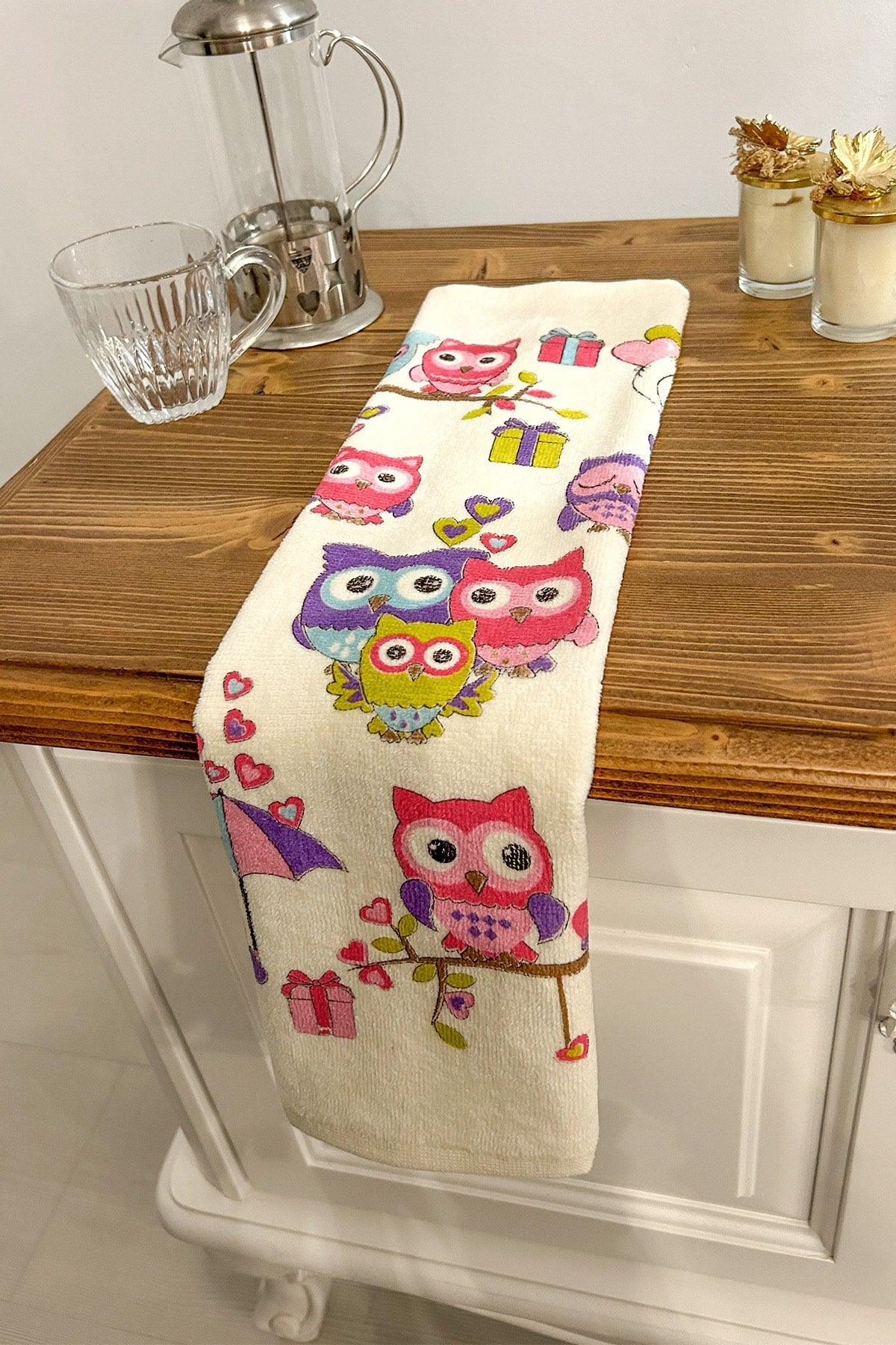 Kitchen Cotton Printed 30x50 Cm Hand Face Kitchen Towel Soft Patterned Water Absorbent Towel - Swordslife