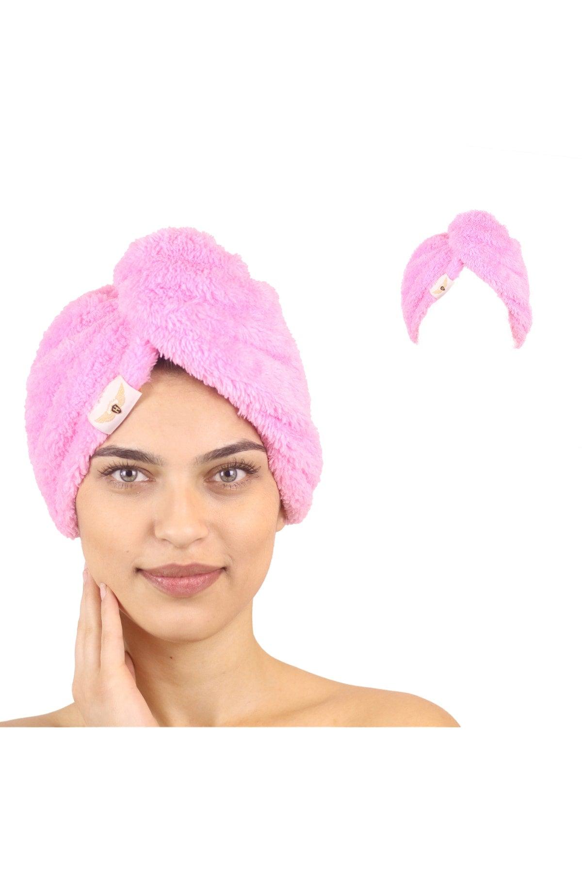 Single Pack Microfiber Hair Towel – 2 Button Hair Drying Cap – Quick Drying Turban - Swordslife