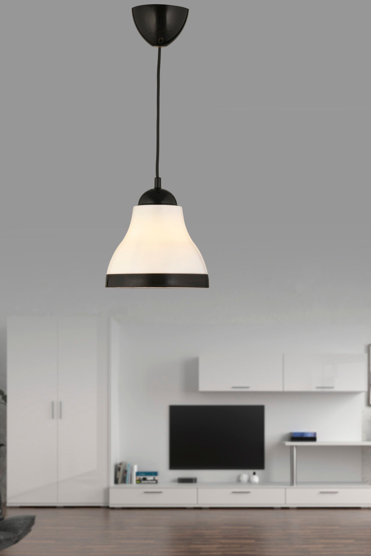 Promotional Acrylic Pendant Lamp Eco White/Black Line