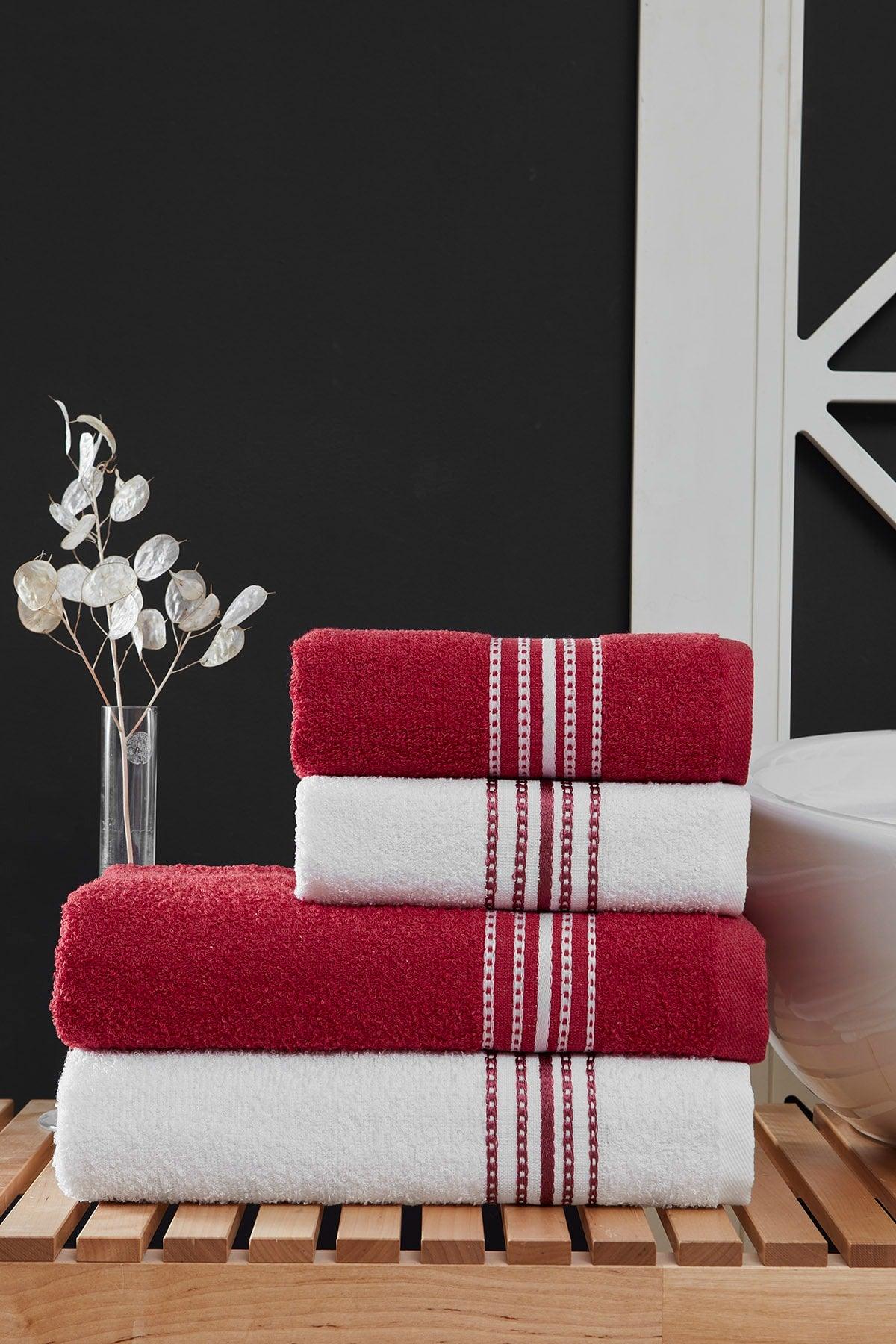 50x90 + 70x140 Cm Elvin 4 Pcs Bath Towel Set - Swordslife