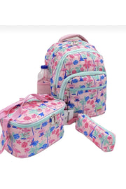 Flamingo Patterned Pink Color Master Pack Girl Backpack Primary School Bag With Food And Pencil Holder