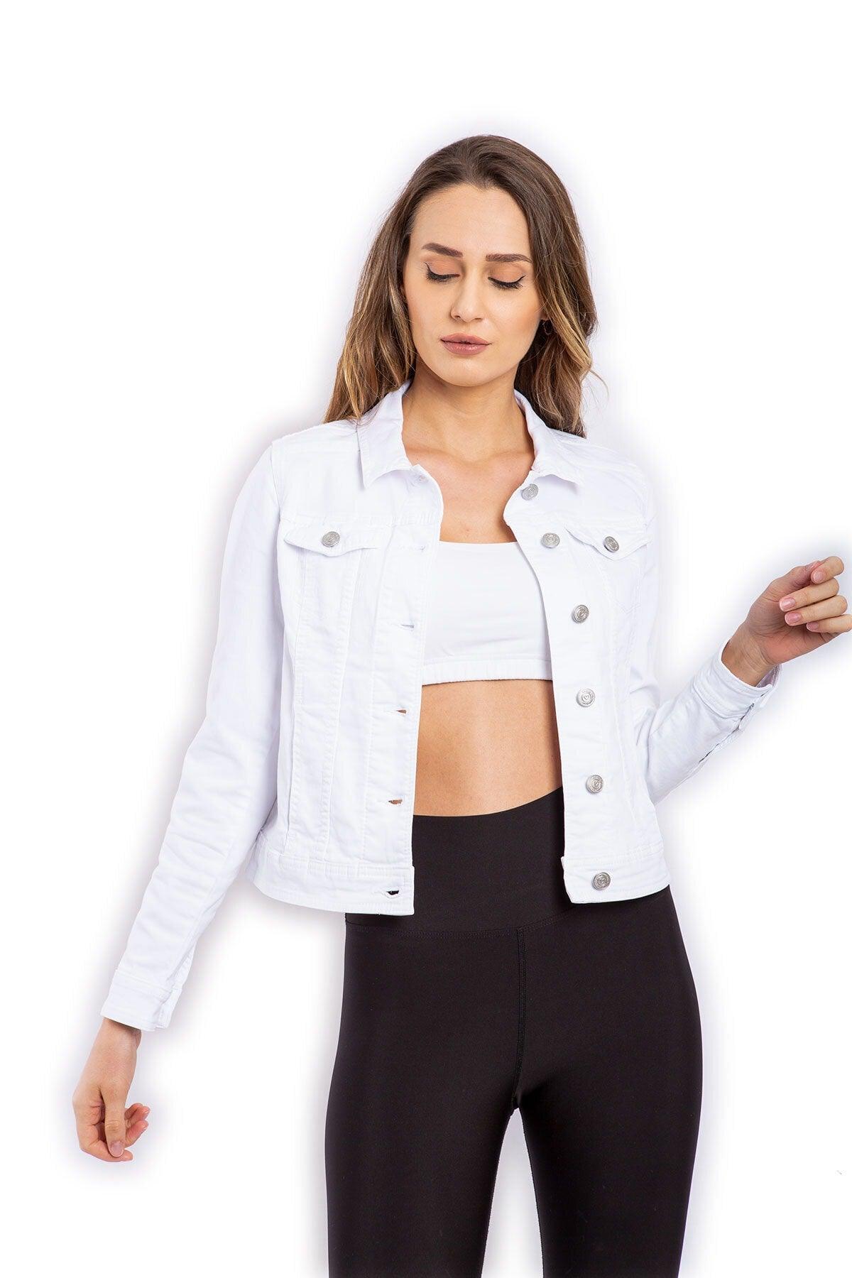 Street One Women's White Denim Jacket - Swordslife