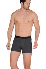 Men'S Dark Gray Cotton Modal Lycra Boxer