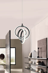 Venita Black Modern Pendant Lamp LED Chandelier White Light Living Room Kitchen Room LED Chandelier