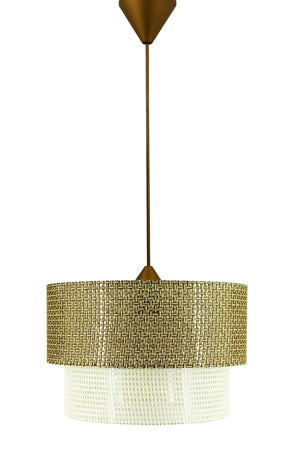 Wicker Pendant Lamp Chandelier Brown-Cream E966