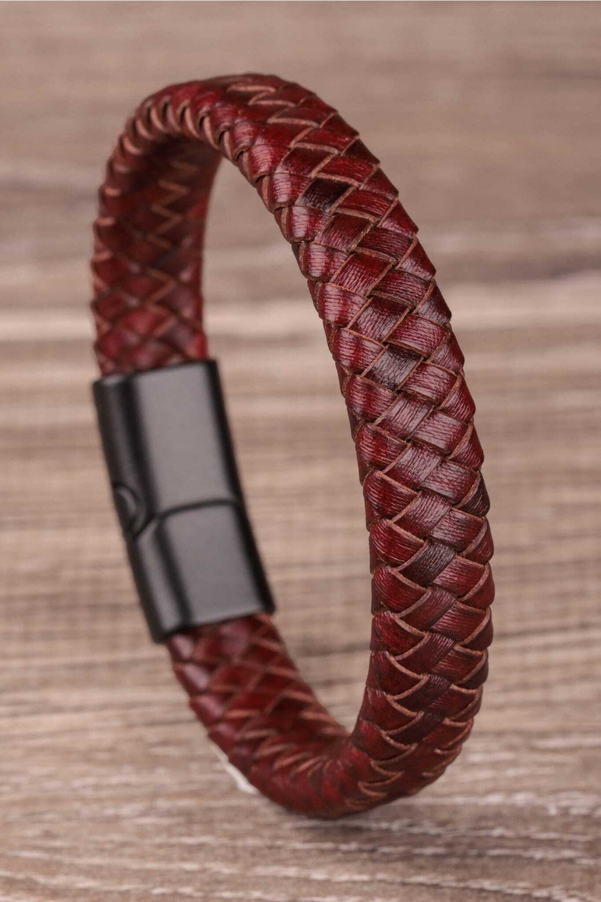 Magnet Genuine Leather Men'S Bracelet