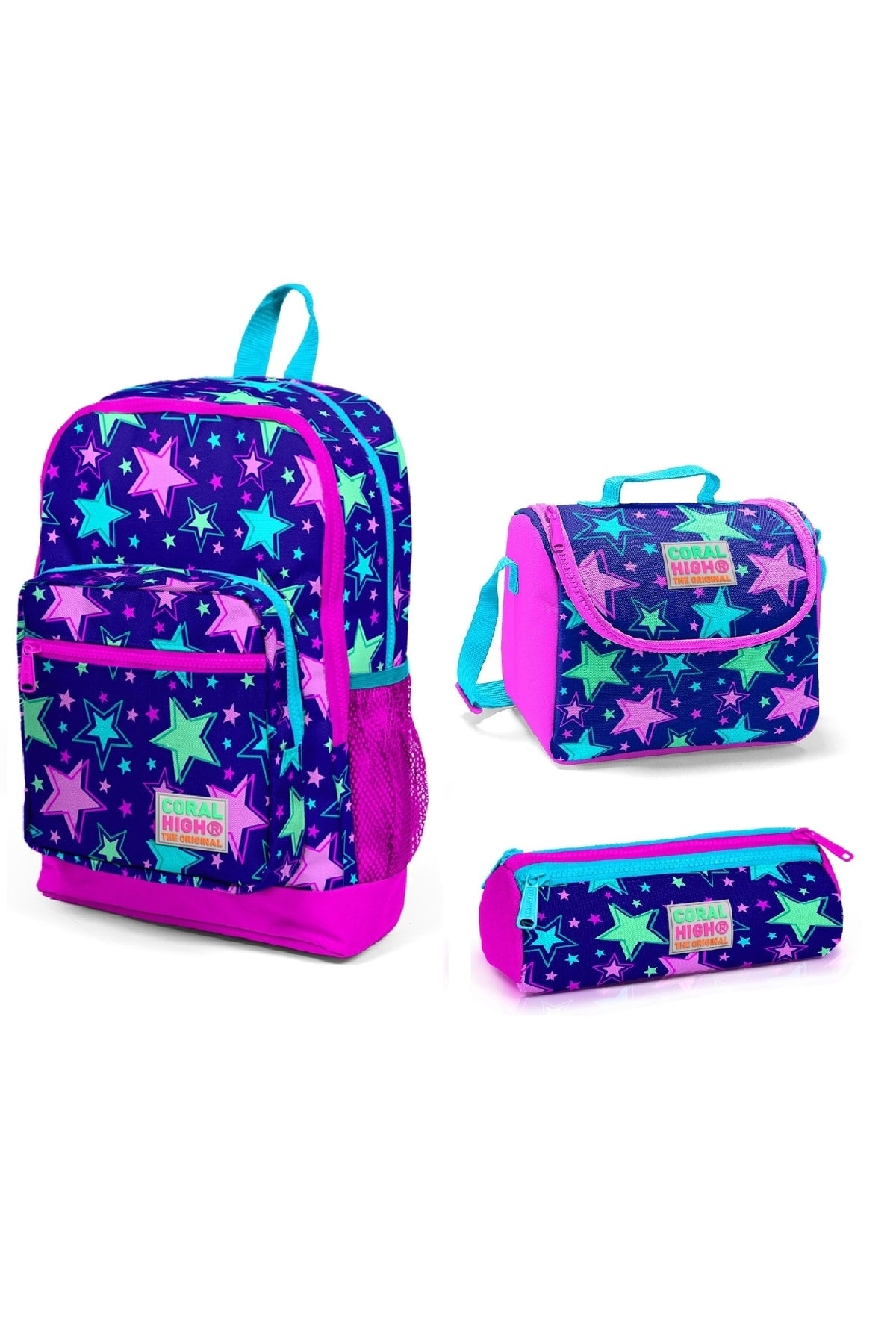 Kids Four Compartment Star 3-Pack School Bag Set