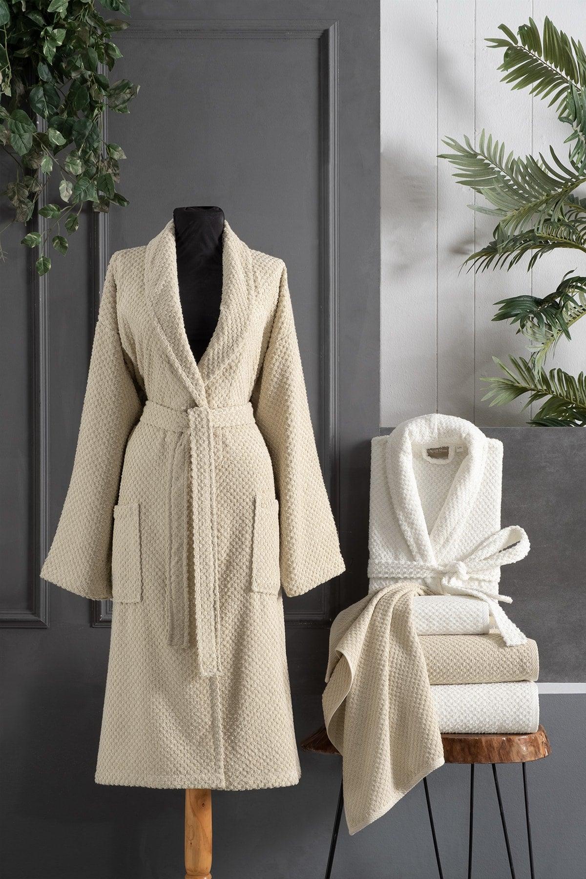 Simple Women's & Men's 6-Piece Family Bathrobe Set (100% Cotton) - Swordslife