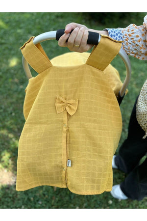 Run Baby Muslin Fabric Pushchair Cover (Hardal) 75X100Cm