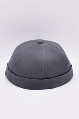 Anthracite 100% Cotton Cap Docker Hat