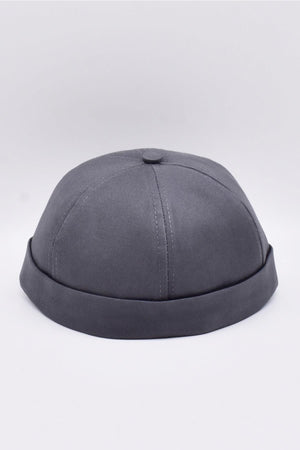 Anthracite 100% Cotton Cap Docker Hat