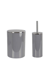 Lenox Trash + Toilet Set of 2 Gray - Swordslife