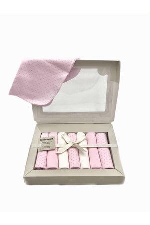 100% Cotton 7 Pcs Combed Cotton Baby Mouth Wipes (Baby Hanky) -20X20 Cm