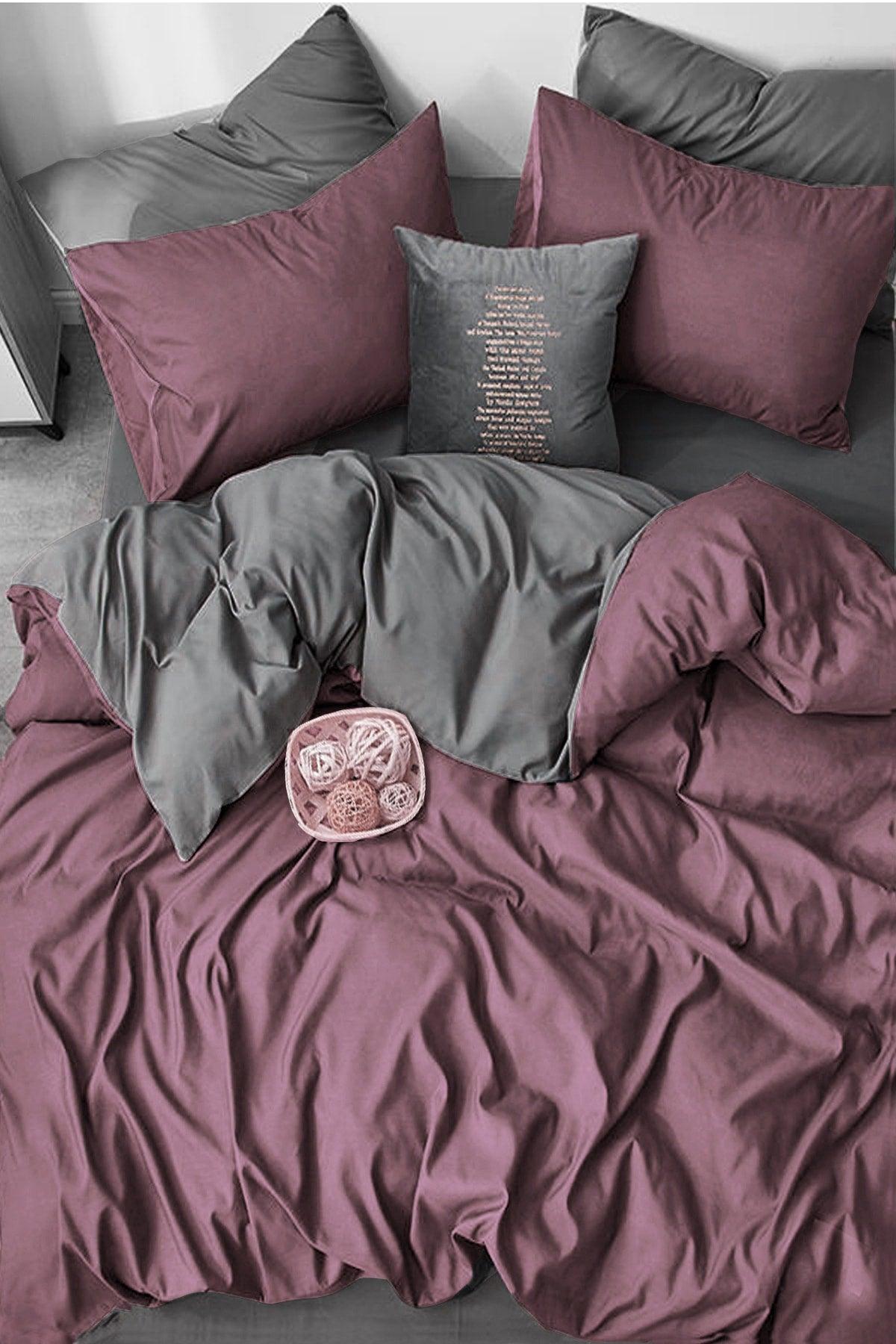 Duvet Cover Set with Elastic Linen Double Rosehip-gray - Swordslife