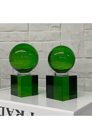 Decorative 2 Crystal Ball Sphere Lux - Swordslife