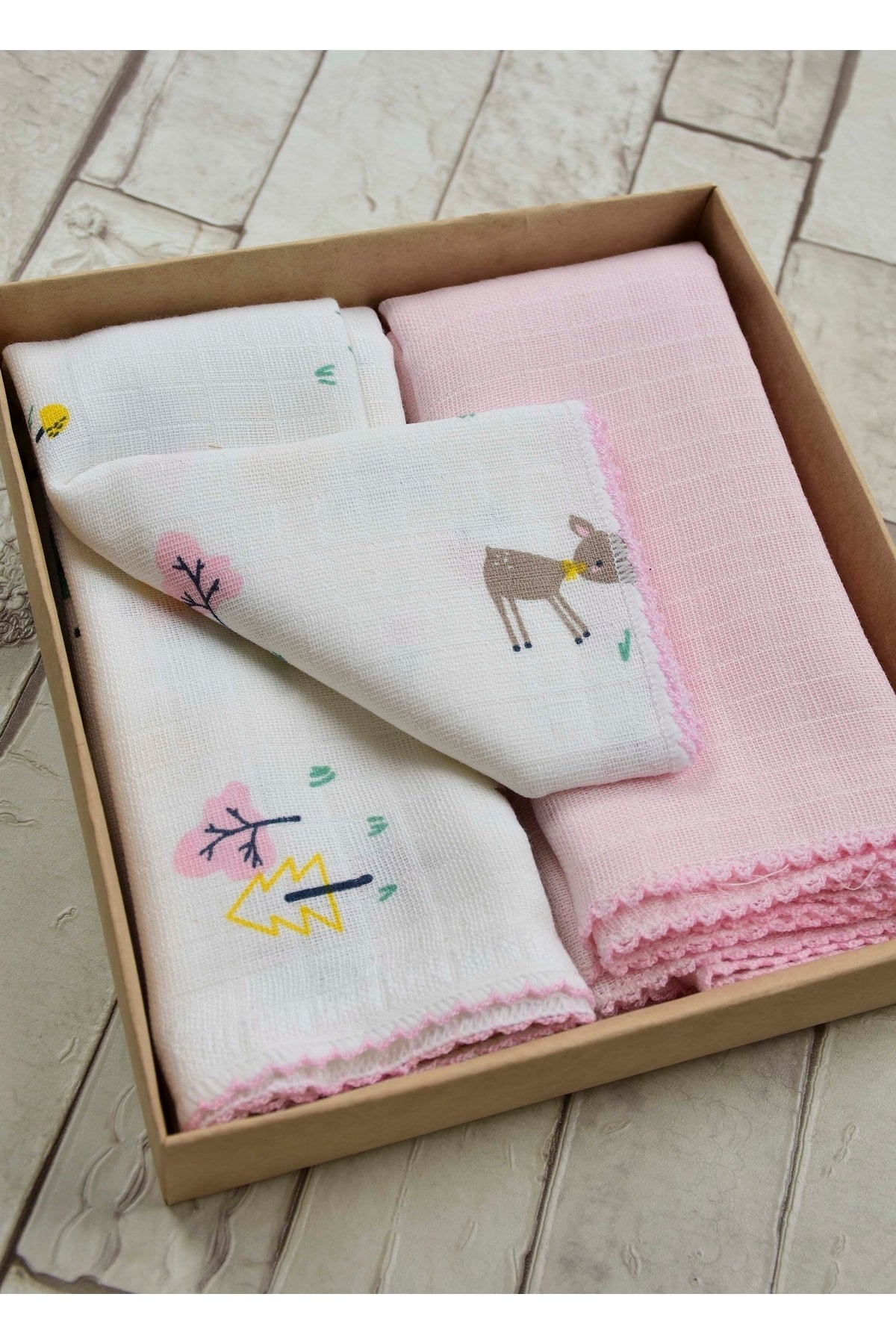 Boxed 2 Muslin Blanket 95X80 Cm