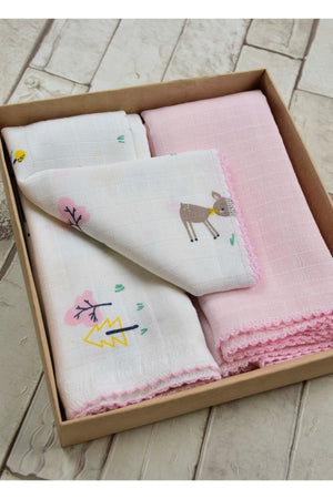 Boxed 2 Muslin Blanket 95X80 Cm