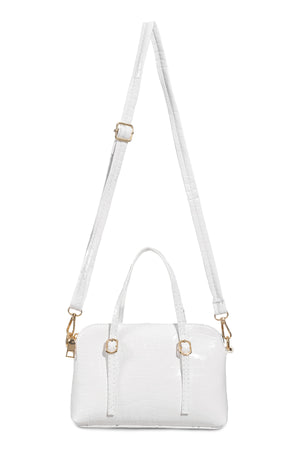 Women'S Leather Look Double Handle Bag