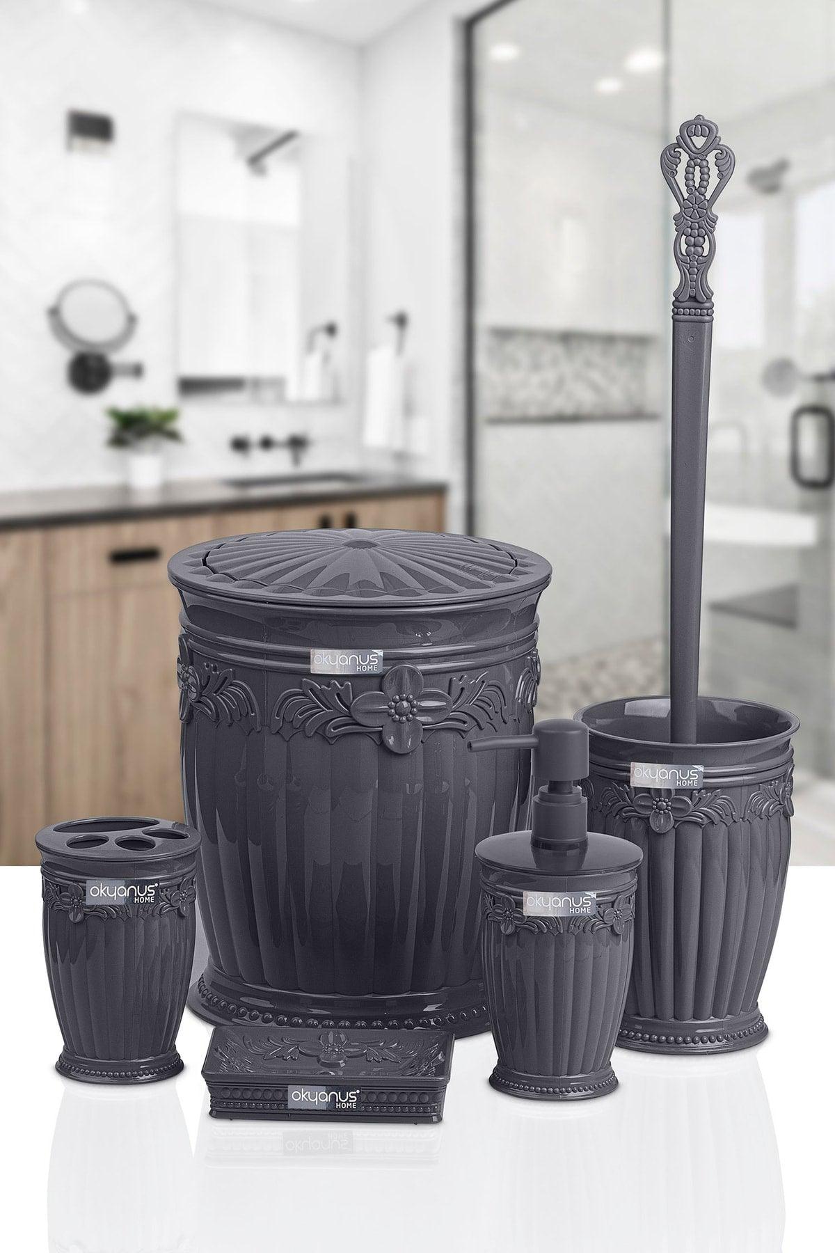 Anthracite Sultan Series Bathroom Set of 5 - Swordslife