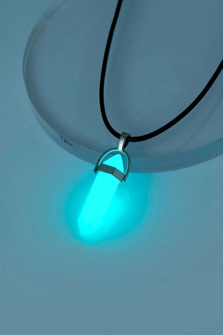 Glow In The Dark Necklace Neon Natural Stone - Swordslife