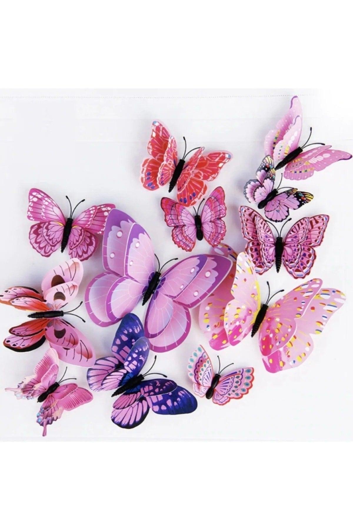 Double Winged Butterfly Custom Butterflies 3d Three-dimensional Wall And Fridge Ornament - Swordslife