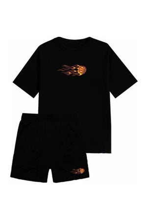 Basket Ball Printed Boys / Girls Shorts Set
