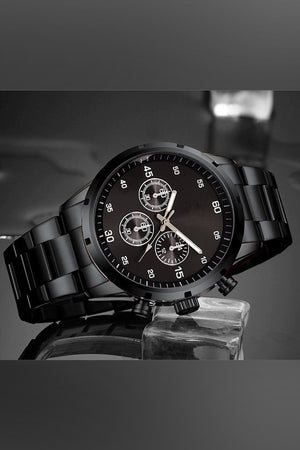 Steel Band Waterproof Men'S Wristwatch