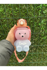 800 ml Smile Teddy Bear Model Water Flask Water Bottle Drinker Bpa Free Drinker