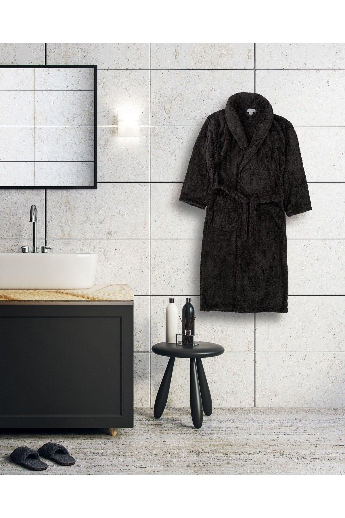 Welsoft Salyaka Unisex Black Bathrobe & Robe - Swordslife