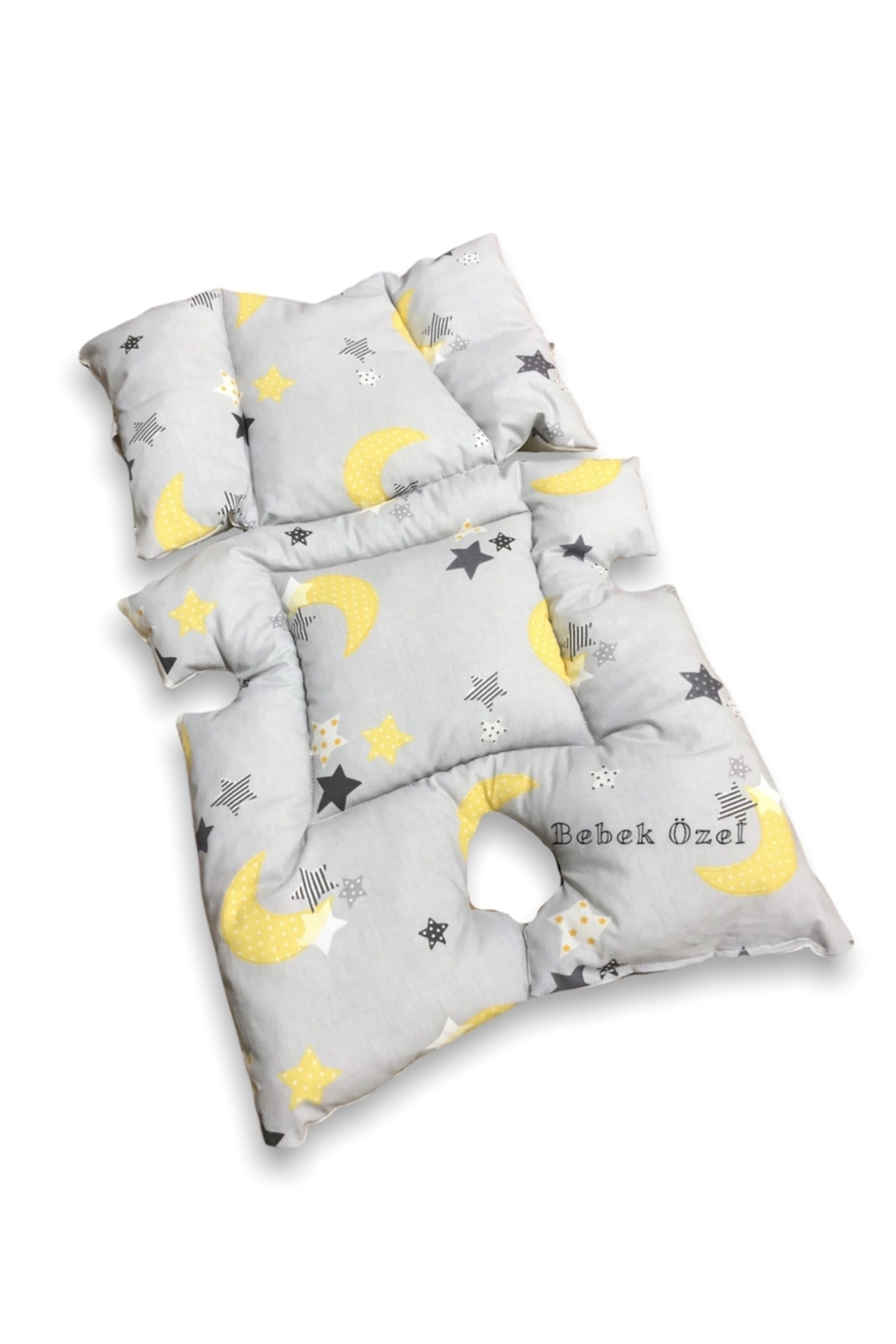 Baby Stroller And Baby Carriage Cushion With Waist Support Gray Yellow Big Star