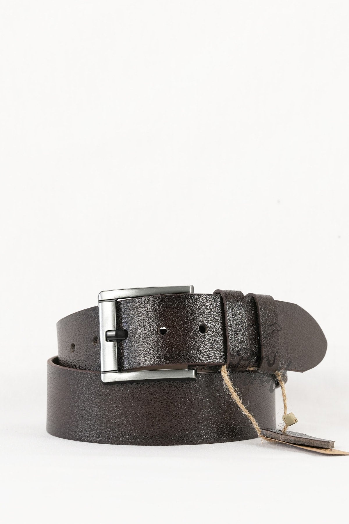 Genuine Buffalo Leather Men'S Belt 4.5 Cm Brown Jeans Sport Belt