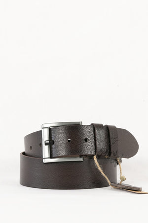 Genuine Buffalo Leather Men'S Belt 4.5 Cm Brown Jeans Sport Belt