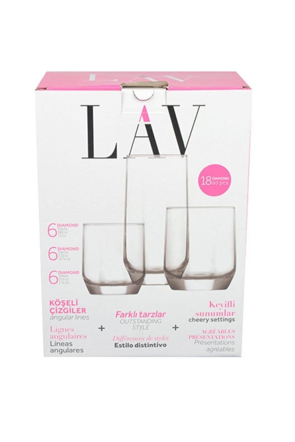 Diamond Glass Set 18 Pieces Fma05058