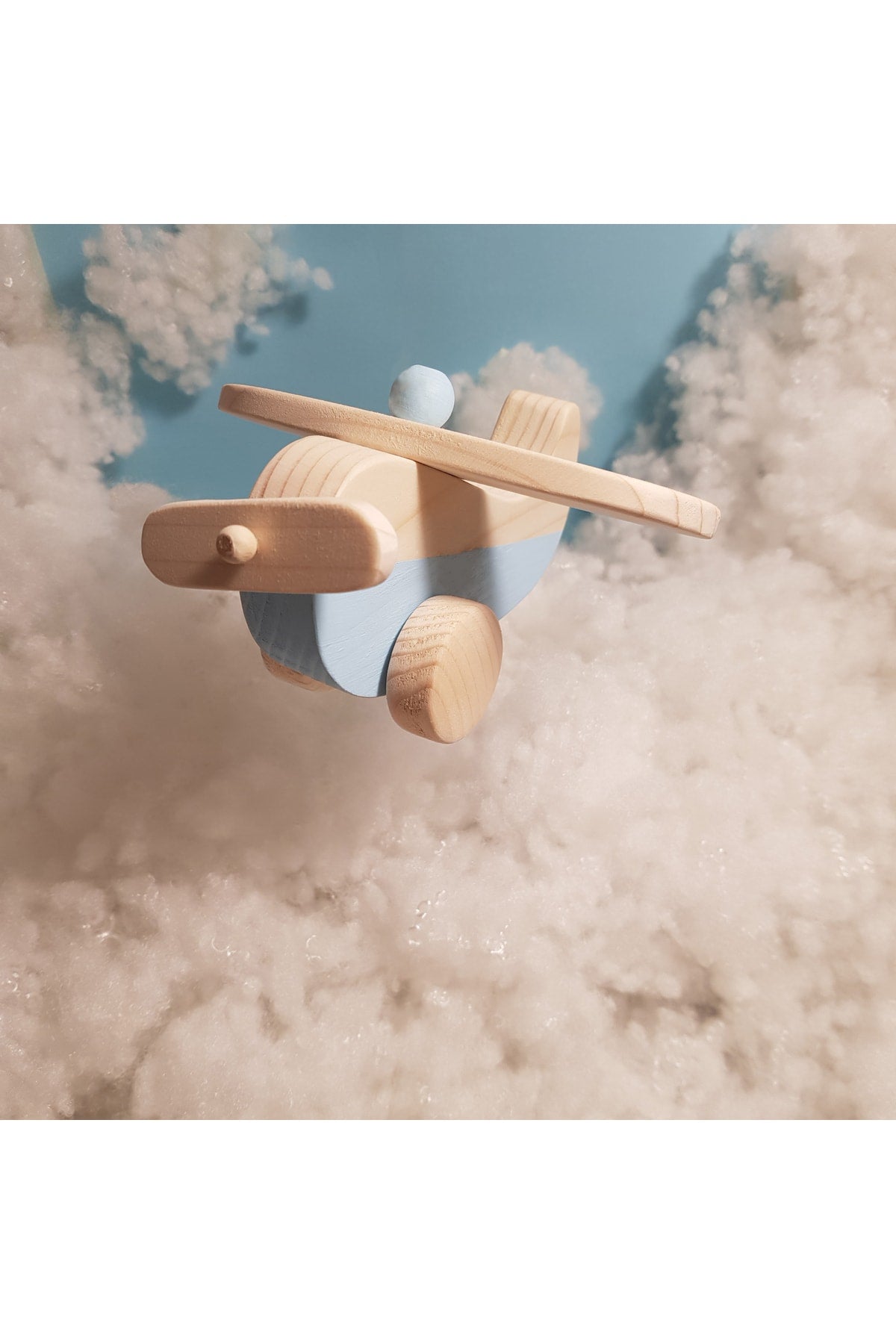 Handmade Wooden Toy Airplane, Educational, Creative, Vintage And Natural And Safe Wooden Baby Toy