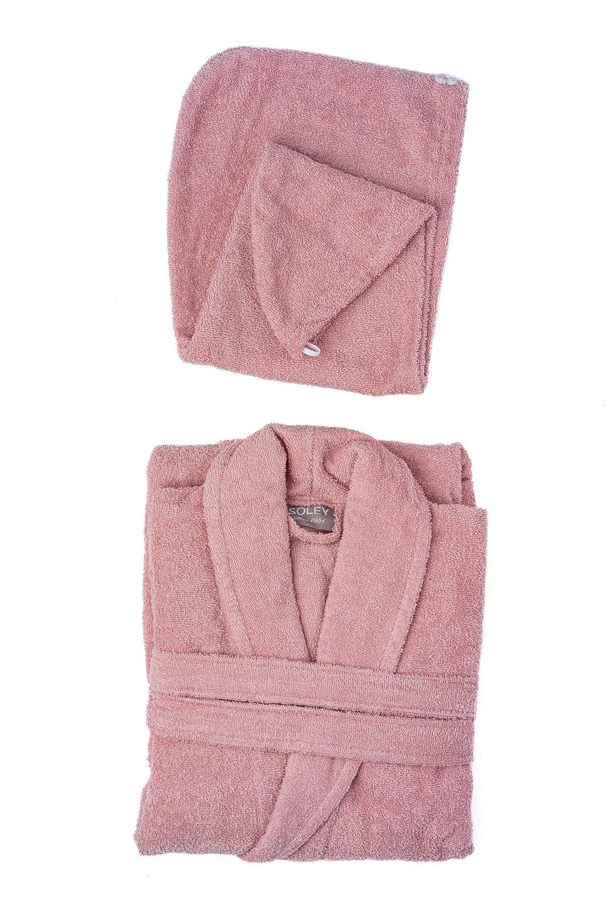 | May | Extra Soft 100% Cotton Hair Cap & Women's Bathrobe Set - Swordslife