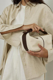 Bitter Brown Archi Canvas Clutch Bag