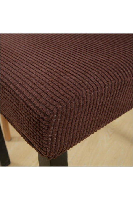 1pc Lycra Chair Cover, Chair Cover Dark Brown Color - Swordslife