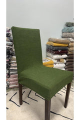 1pc Lycra Chair Cover, Chair Cover Green Color Washable Elastic Piti Square Pattern - Swordslife