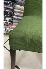 1pc Lycra Chair Cover, Chair Cover Green Color Washable Elastic Piti Square Pattern - Swordslife