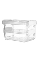 Transparent Organizer Box with 2-Tier Lid Tall Size - Swordslife