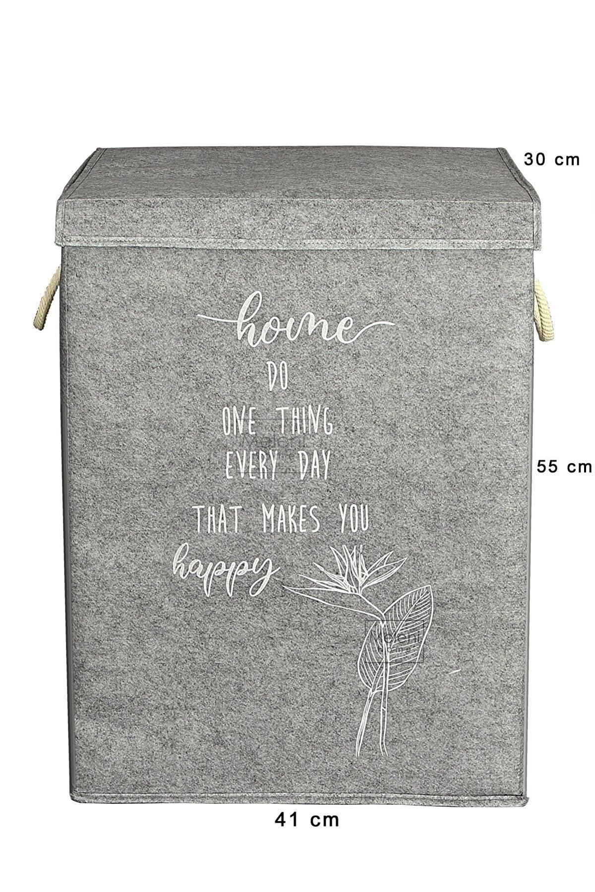 2 Lux Bathroom Set - Felt Covered Dirty Laundry Basket - Foldable Accordion Laundry Basket - Swordslife