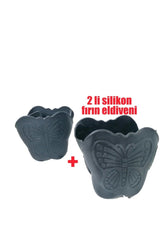 Pack Silicone Black Butterfly Shaped Oven Gloves Fma135509 Fma08521 - Swordslife