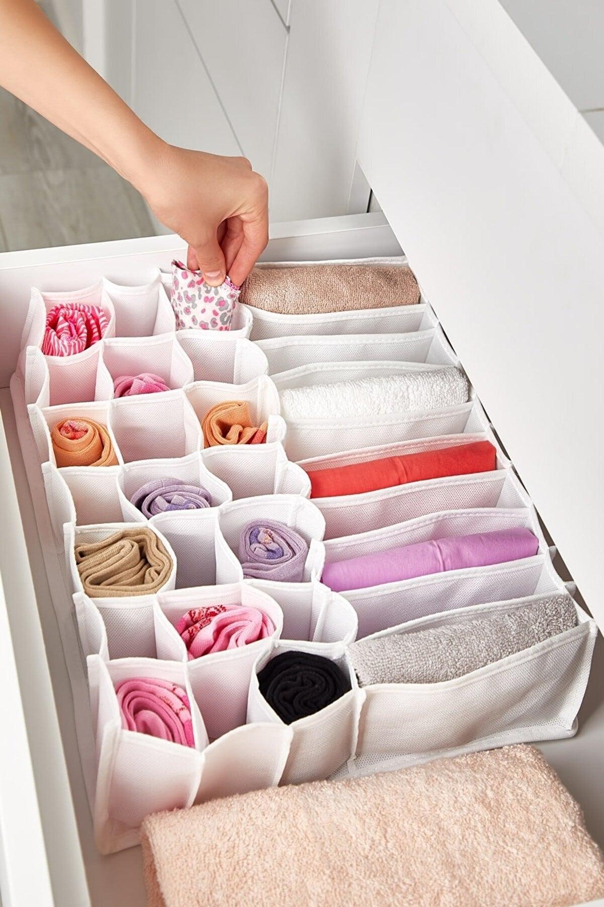 2 x 31 Compartment Drawer Organizer Honeycomb And Pocket Organizer - Swordslife