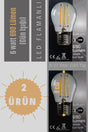 2 Pieces E27 G45 -6 Watt Daylight 690 Lumens -