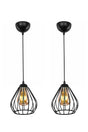 2 Pieces Modern Hall Corridor Kitchen Wire Single Chandelier - Swordslife