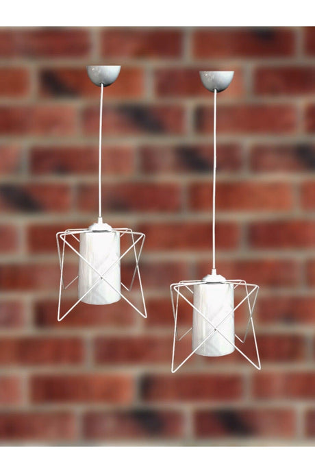 2 Pieces Promotion Zigzag White Pendant Chandelier - Swordslife