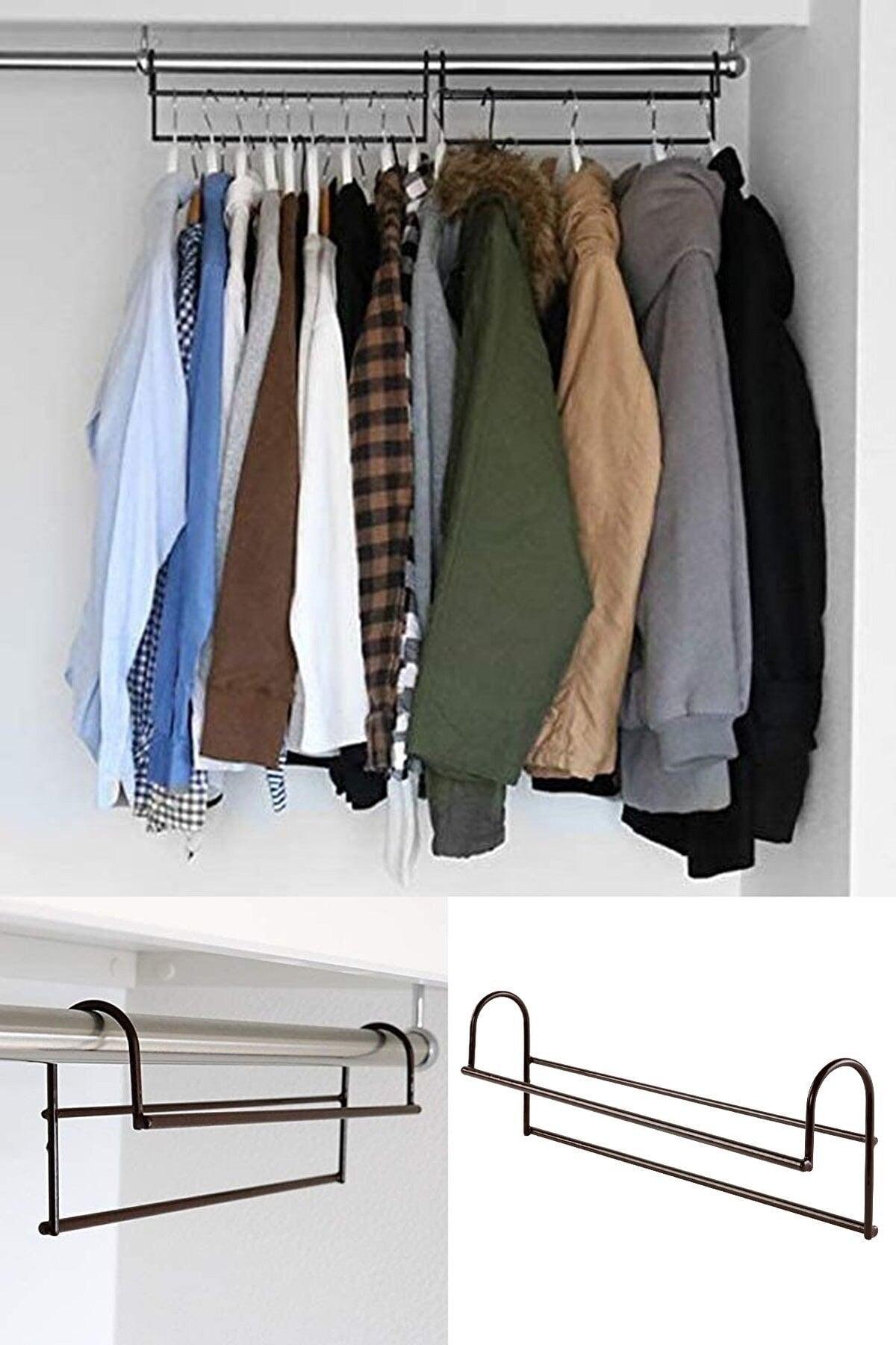 2 Pieces Metal Clothes Hanger Wardrobe Closet Organizer Hanger Shirt Clothes Hanger - Swordslife